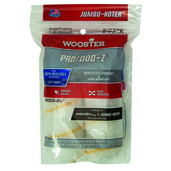 WOOSTER JUMBO KOTER 4.5" MINI PRO/DOO-Z 1/2 TWIN PACK