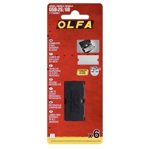 Olfa Glass Scraper Spare Blades 6PK (GSB-2S/6b)